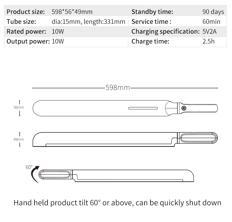 UVC Bacterial Virus Killer Disinfection and Sterilization Stick for Home, Hospital